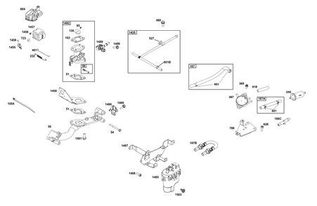 Throttle Body And Fuel Supply Group Diagram and Parts List for 38E347-0108-G1 200000 - 399999 Briggs and Stratton Engine